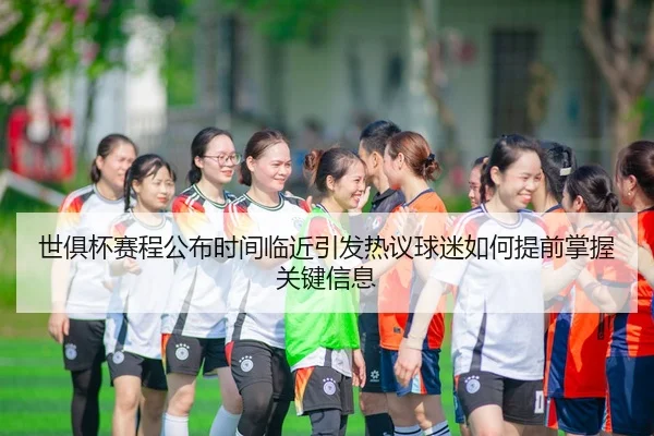 世俱杯赛程公布时间临近引发热议球迷如何提前掌握关键信息